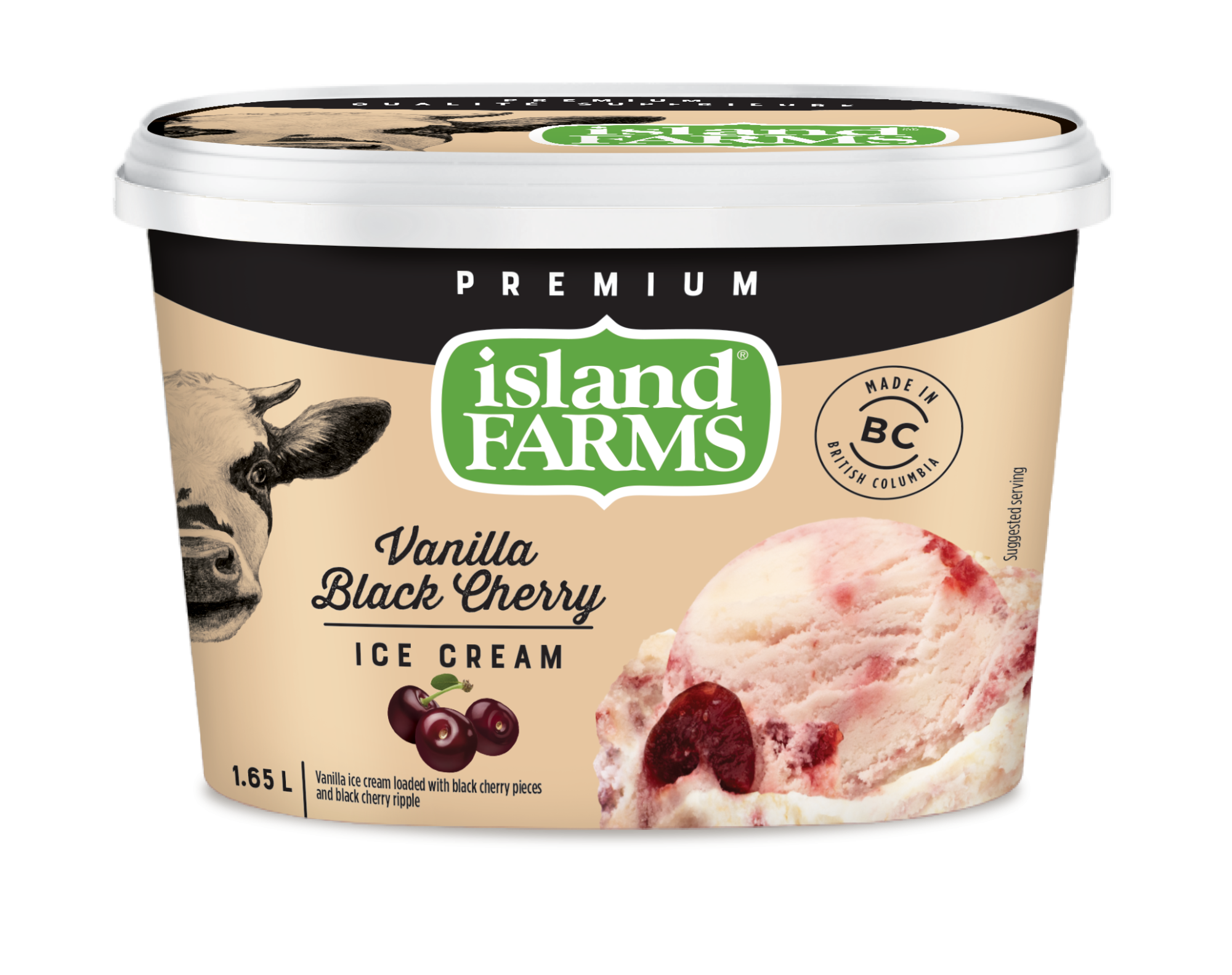 Premium Black Cherry Ice Cream Island Farms 6811